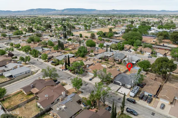 an aerial view of multiple house