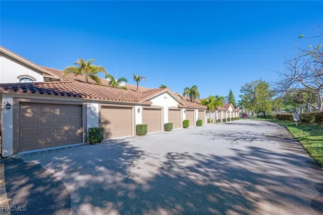 a view of a lake from a yard