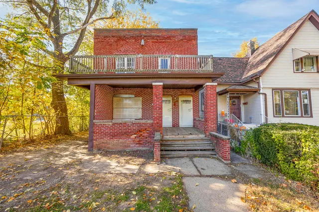 a front view of a house