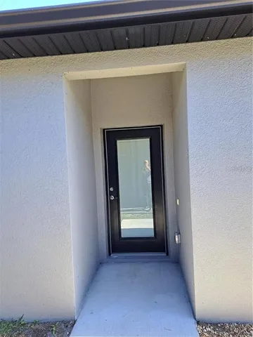 a view of an front door