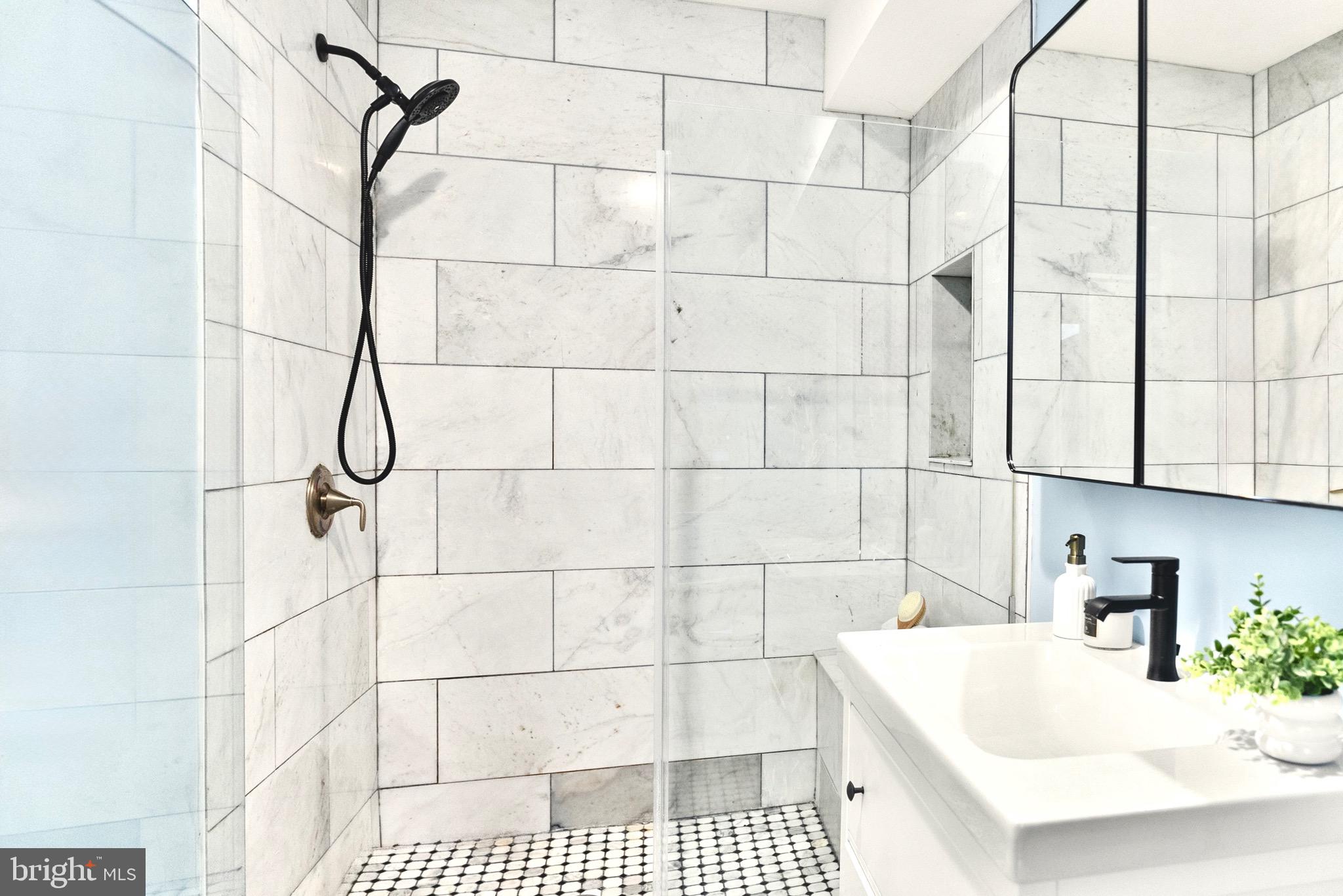 1627 Montello Avenue Northeast Washington, DC 20002 - Photo 12 of 17 a bathroom with a sink and a shower