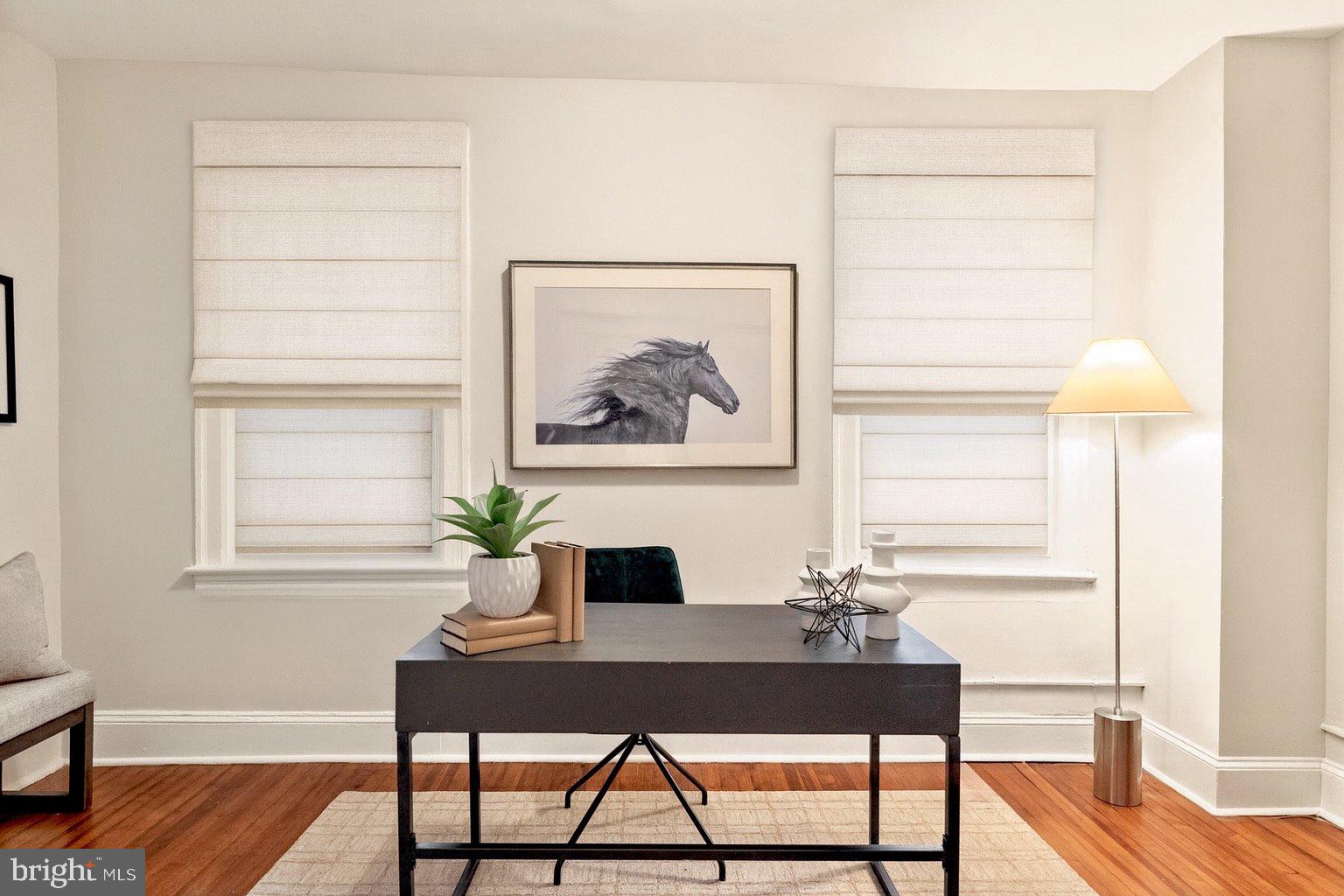 1627 Montello Avenue Northeast Washington, DC 20002 - Photo 10 of 17 a workspace with furniture and wooden floor