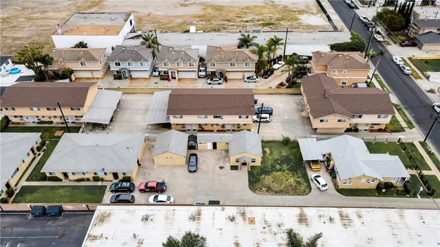 an aerial view of a city
