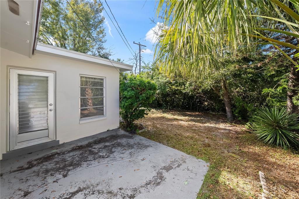 10609 Raffia Drive Port Richey, FL 34668 - Photo 19 of 24 a view of a backyard with plants and large trees