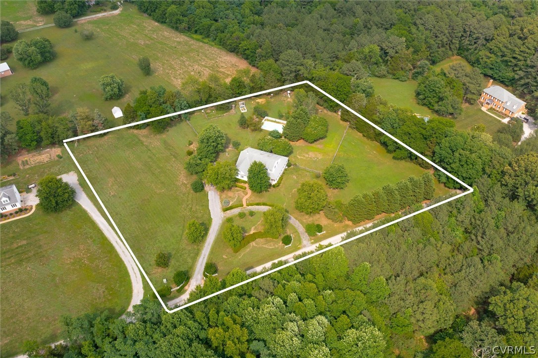 1711 Shallow Well Road Manakin-Sabot, VA 23103 - Photo 45 of 50 Aerial View of property to show the property lines