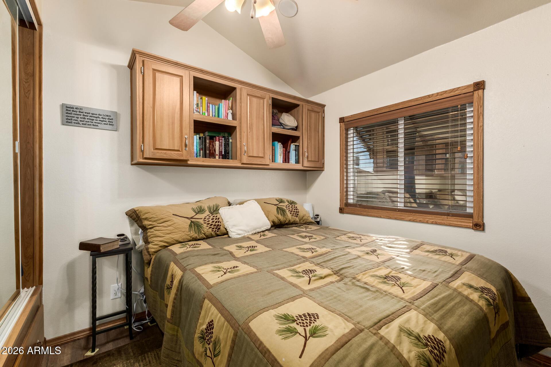 111 South Greenfield Road, Unit 104 Mesa, AZ 85206 - Photo 24 of 74 a bedroom with a bed and a window
