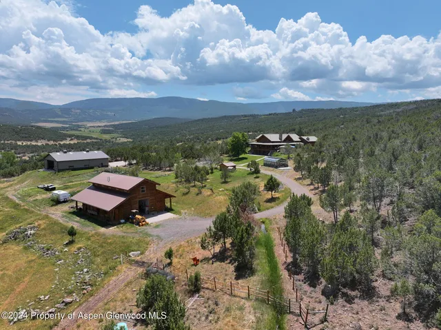 an aerial view of multiple house