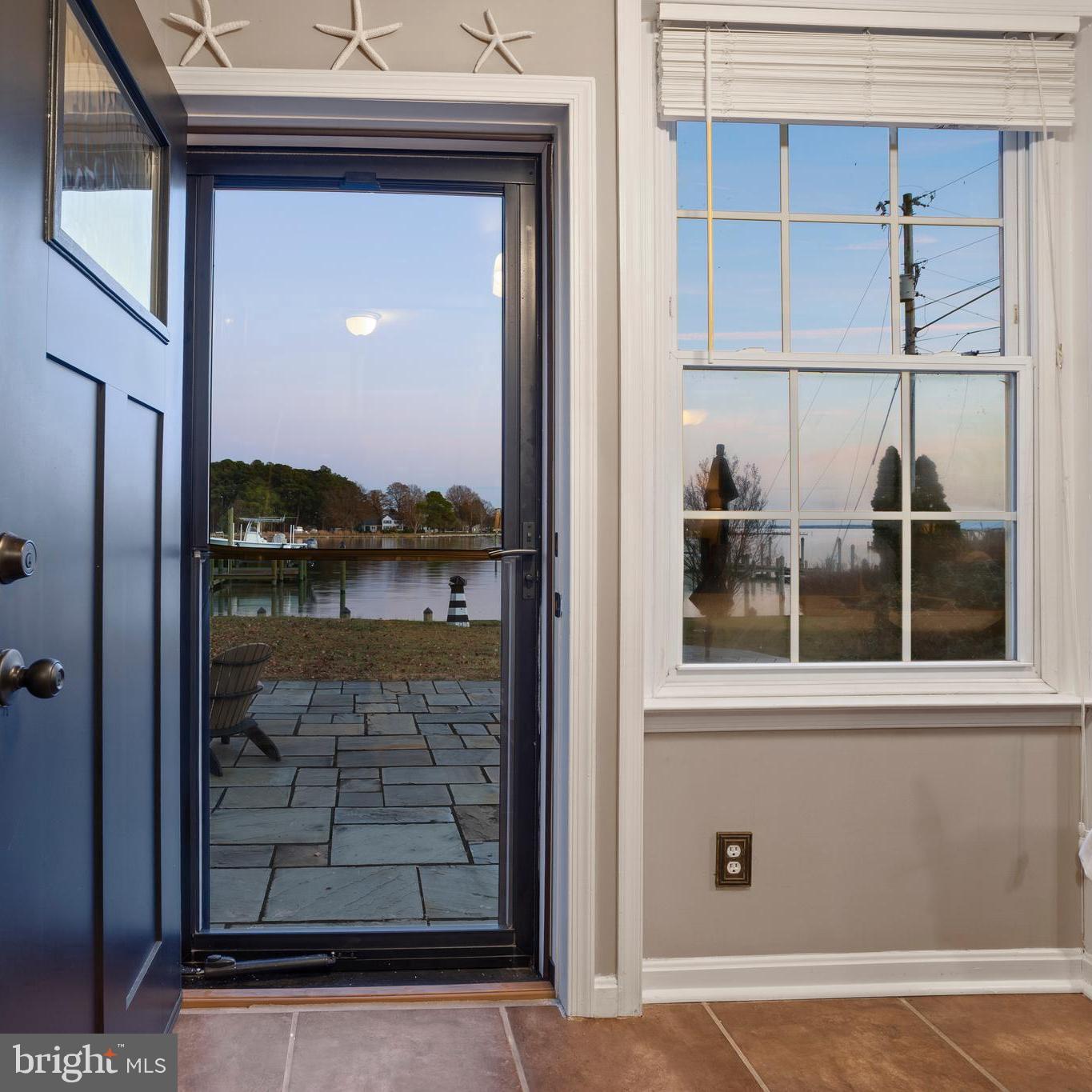 a view of a door of a house with a door