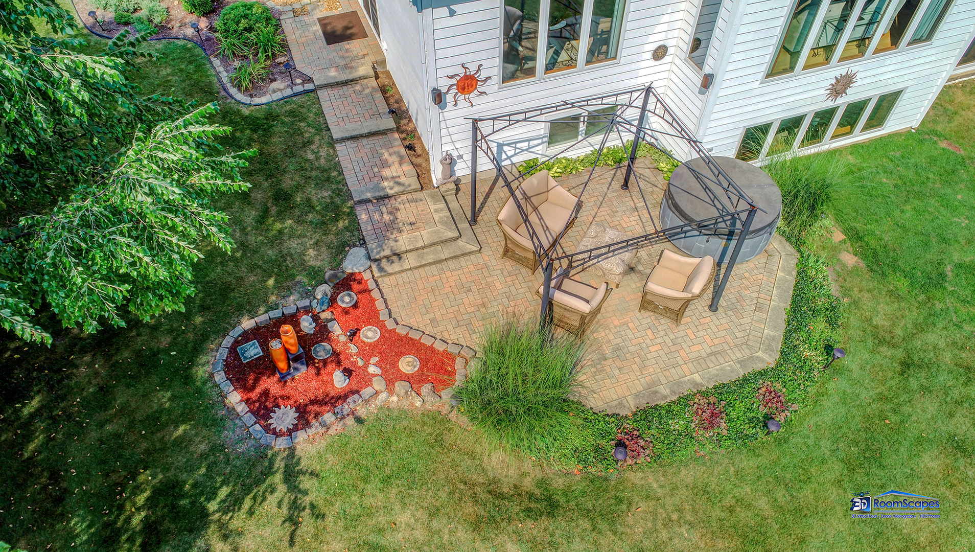 7202 Lone Oak Road Spring Grove, IL 60081 - Photo 45 of 59 an aerial view of a house with outdoor space pool seating area and yard