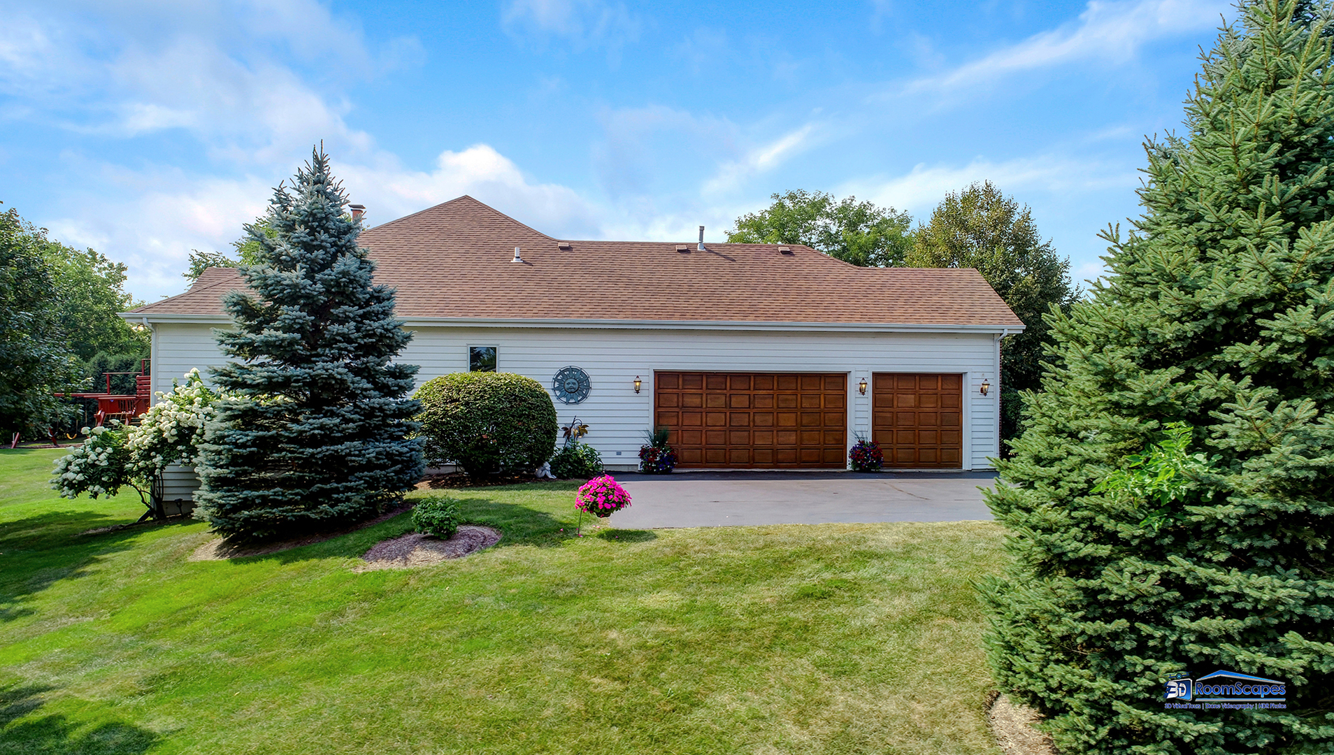 7202 Lone Oak Road Spring Grove, IL 60081 - Photo 49 of 59 a front view of a house with a yard and garage