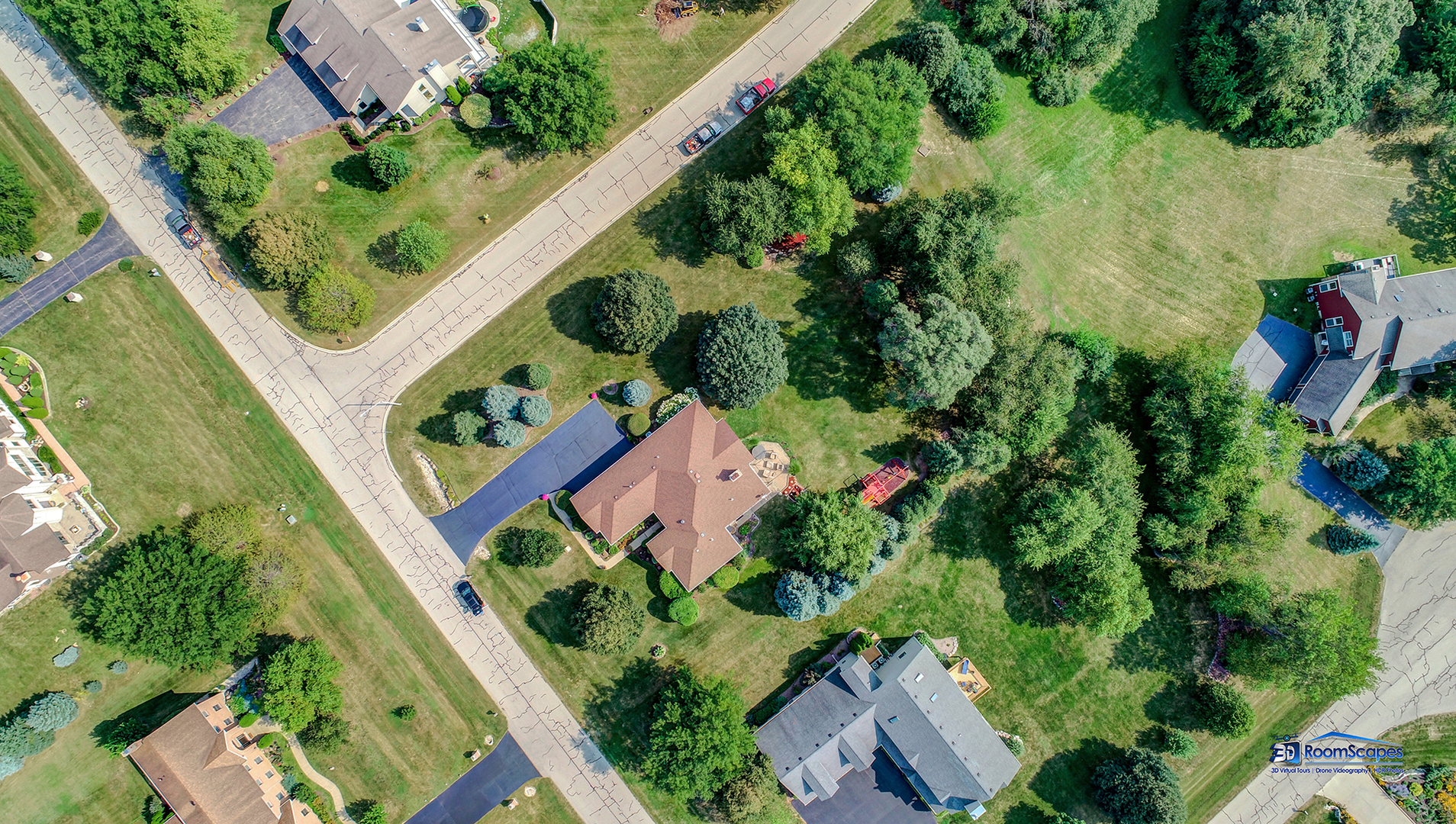 7202 Lone Oak Road Spring Grove, IL 60081 - Photo 52 of 59 an aerial view of a house with a yard