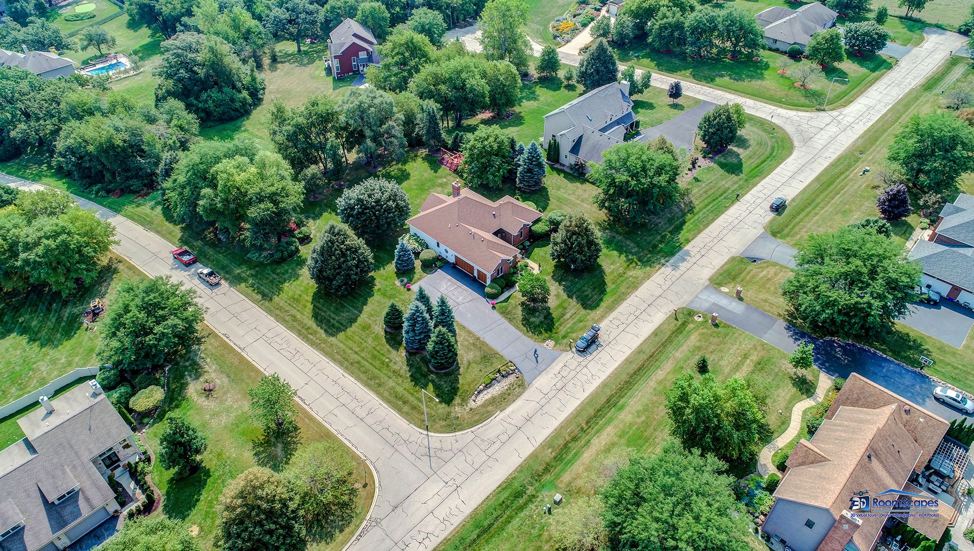 7202 Lone Oak Road Spring Grove, IL 60081 - Photo 54 of 59 an aerial view of house with a yard