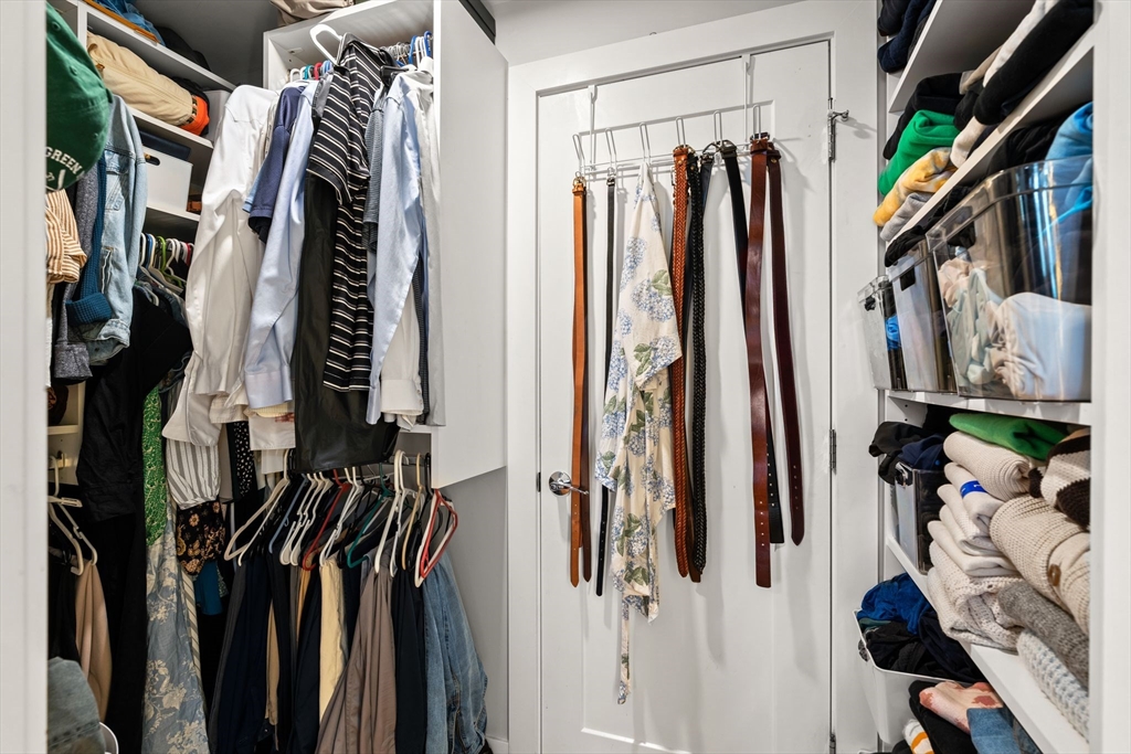 339 West Broadway, Unit 12 Boston, MA 02127 - Photo 17 of 23 a view of walk in closet with clothes and shoes