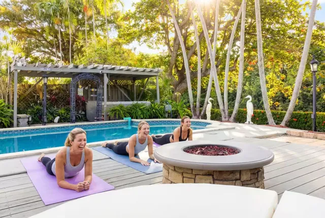 a view of a dinning tables and chairs in the patio