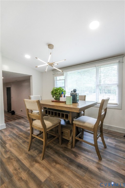 3331 South Constitution Route Dillwyn, VA 23936 - Photo 8 of 24 Dining room featuring recessed lighting and dark w