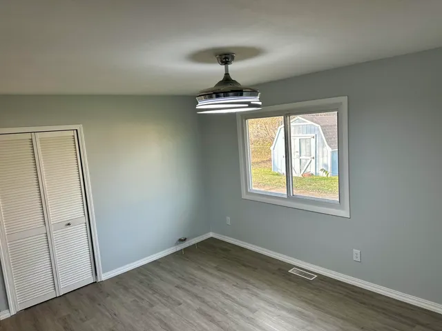 an empty room with a window