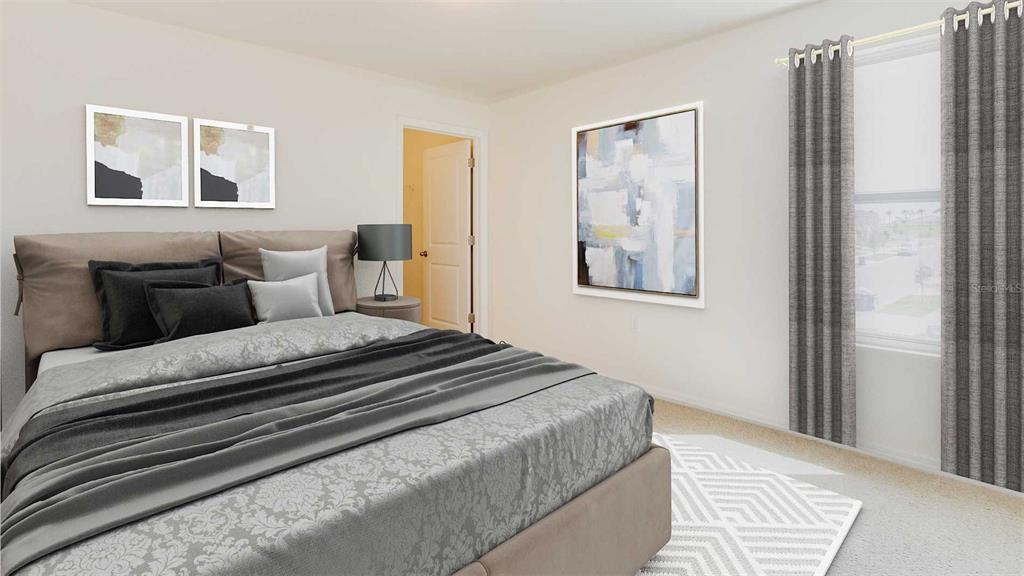 17536 Maple Grv Road Land O Lakes, FL 34638 - Photo 13 of 15 a bedroom with bed and wooden floor