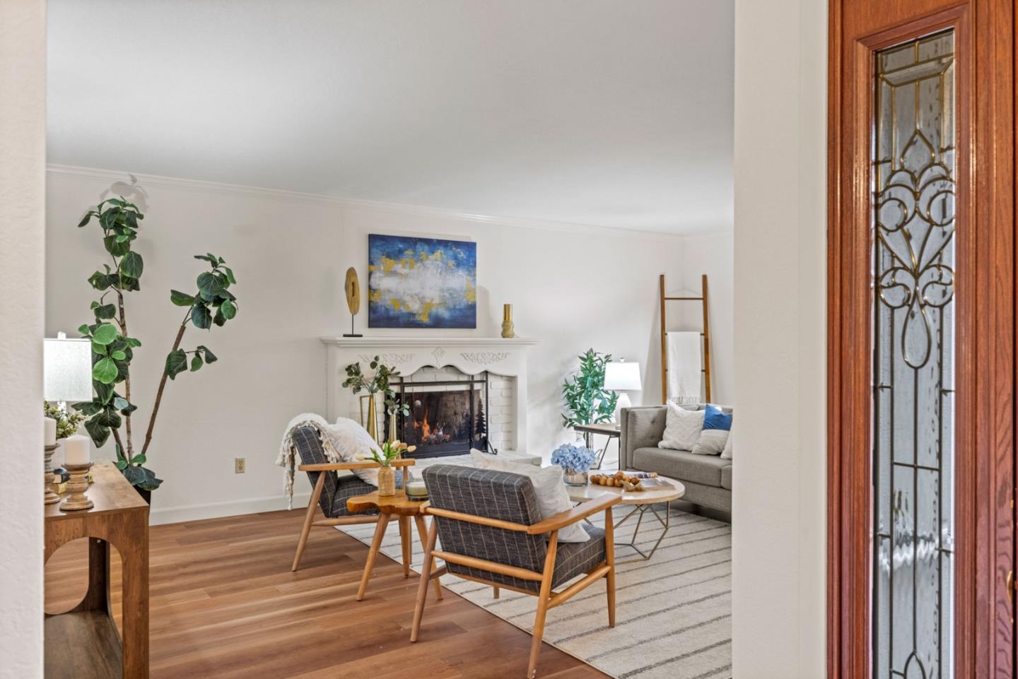 4097 Sunridge Road Pebble Beach, CA 93953 - Photo 4 of 22 a living room with furniture and a fireplace