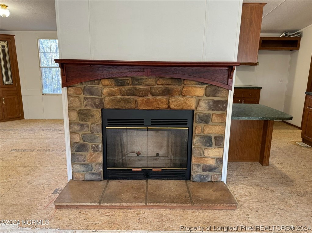 2352 County Line Road Cameron, NC 28326 - Photo 36 of 38 a fireplace with a wooden floor
