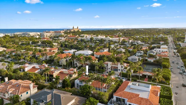 a city view with ocean