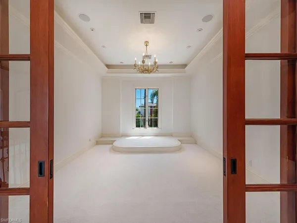 a view of an entryway with a window
