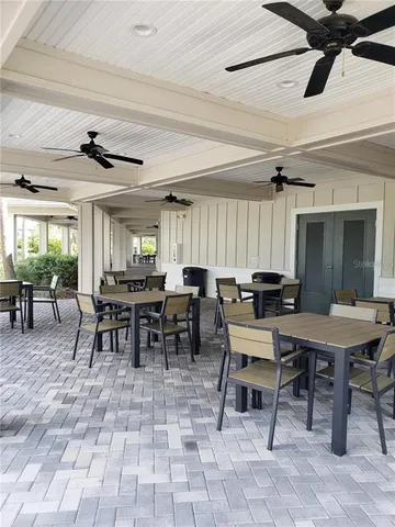 a view of a swimming pool with a yard