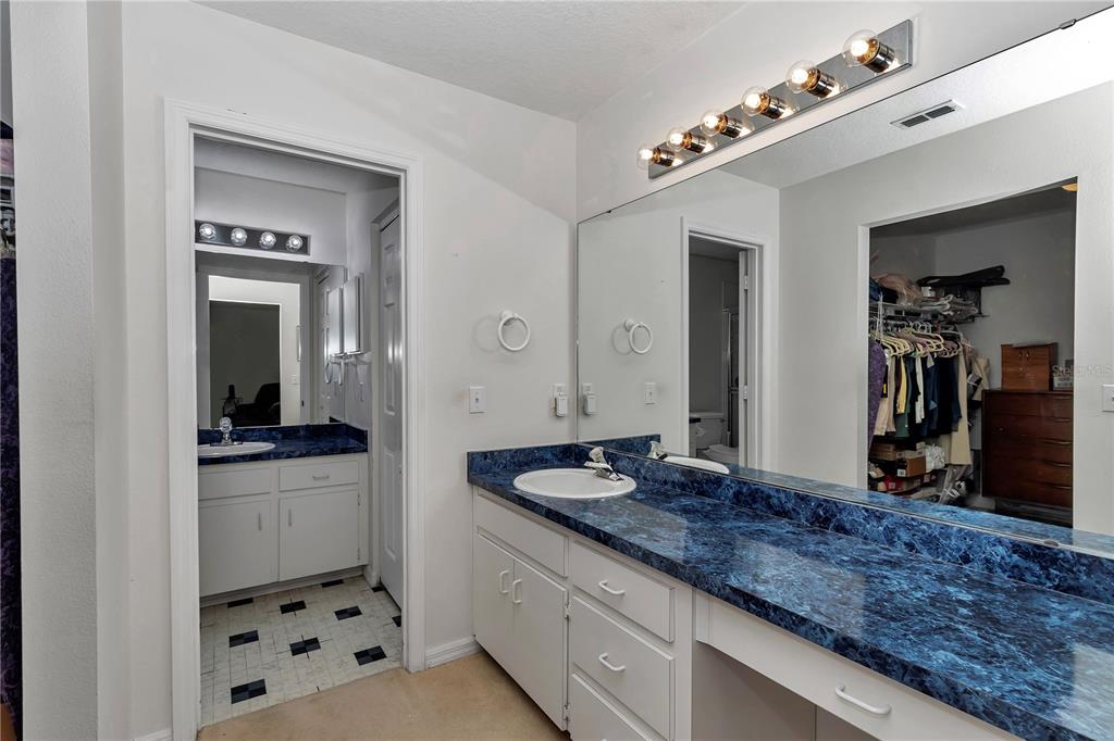 8342 Southwest 65th Avenue Ocala, FL 34476 - Photo 21 of 40 a spacious bathroom with a granite countertop sink and a mirror