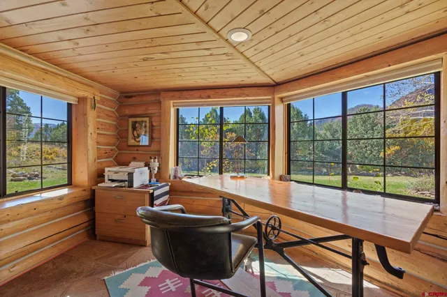 a very nice looking room with a large window