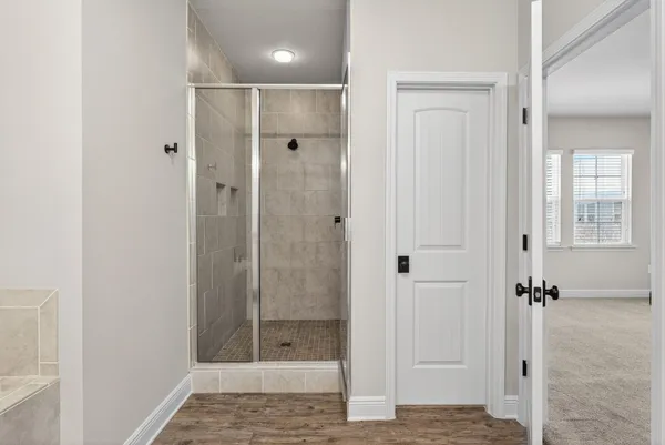 a view of bathroom with shower