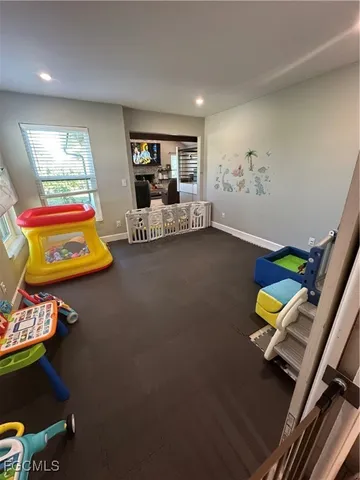 a room with furniture and a table