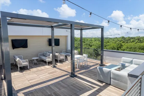 a outdoor space with furniture