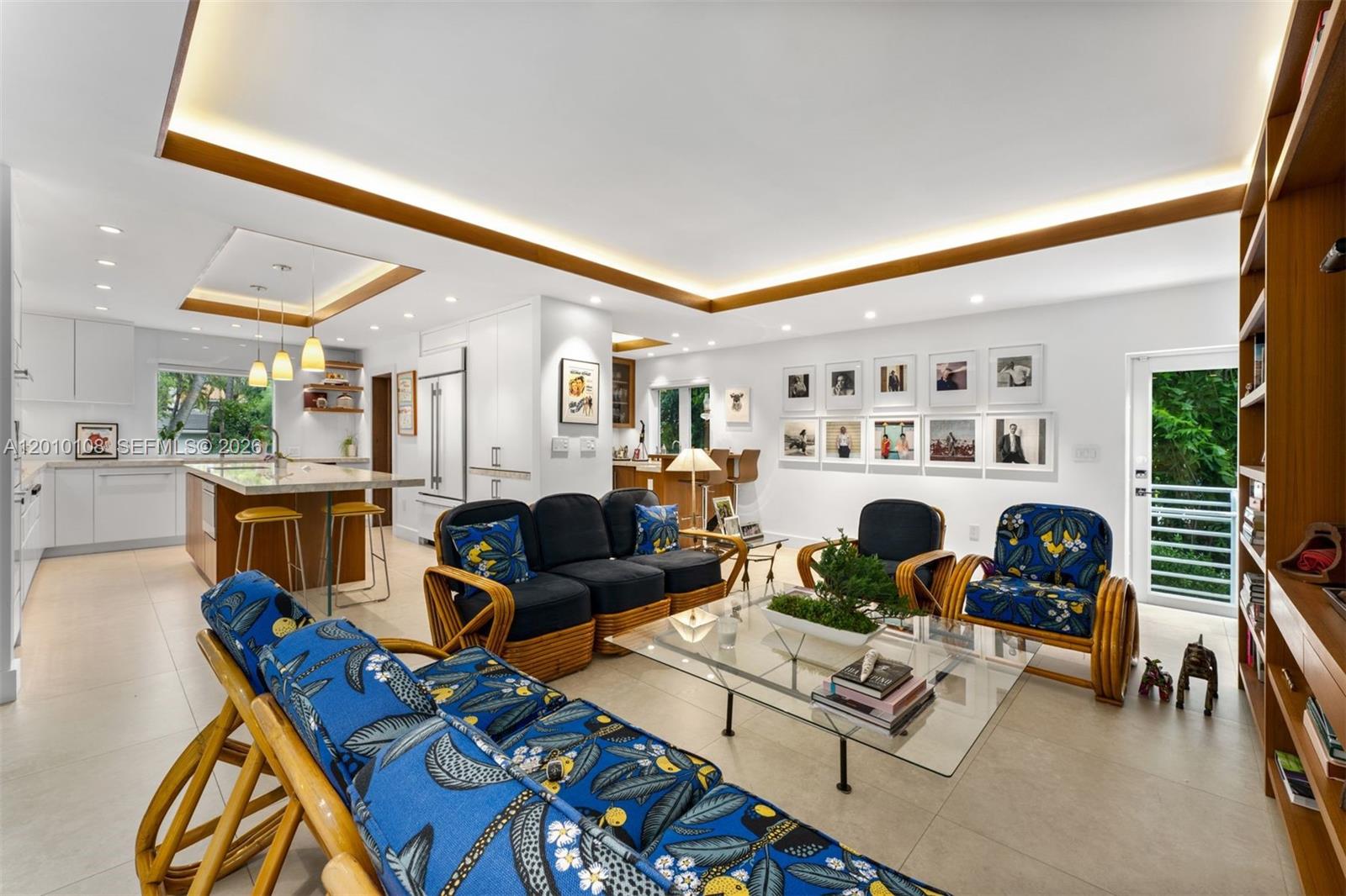 690 Warren Lane Key Biscayne, FL 33149 - Photo 10 of 39 a living room with furniture fireplace and rug