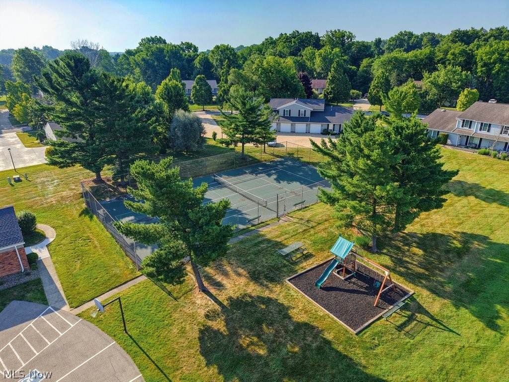 4919 Friar Road, Unit C Stow, OH 44224 - Photo 7 of 35 Aerial View of Community Tennis Courts and Playground