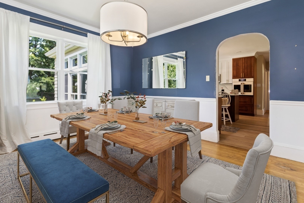29 Boulevard Road Dedham, MA 02026 - Photo 8 of 34 a view of a dining room with furniture window and wooden floor