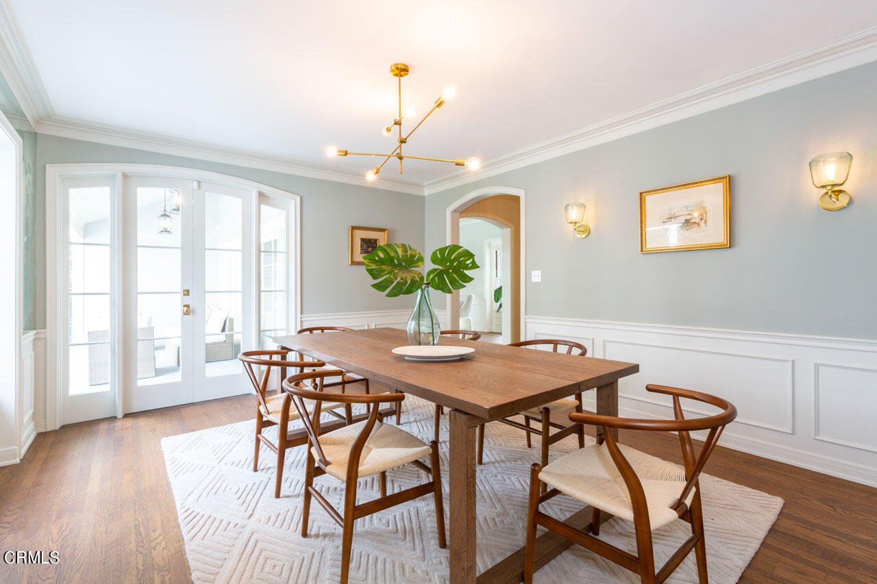 655 Elliott Drive Pasadena, CA 91106 - Photo 13 of 39 a view of a dining room with furniture and wooden floor