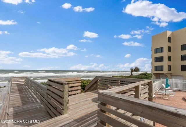 a view of an ocean and beach