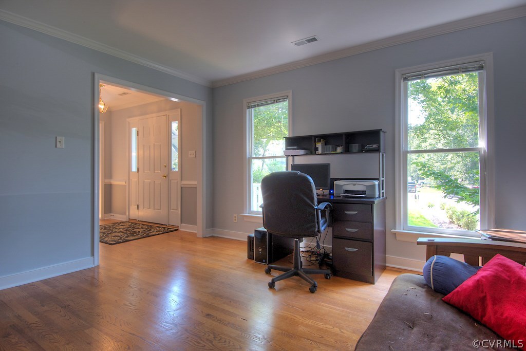 15218 Powell Grove Road Midlothian, VA 23112 - Photo 6 of 35 Formal living room with hardwood floors and crown