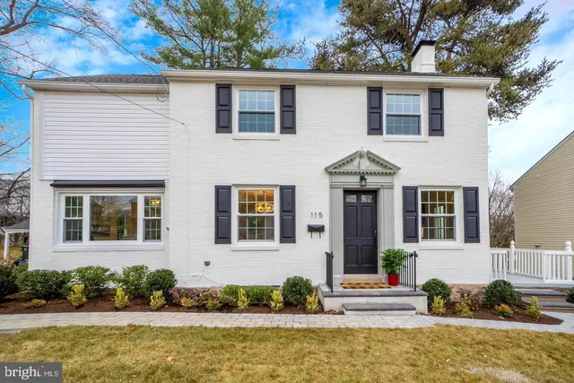 a front view of a house with outdoor space