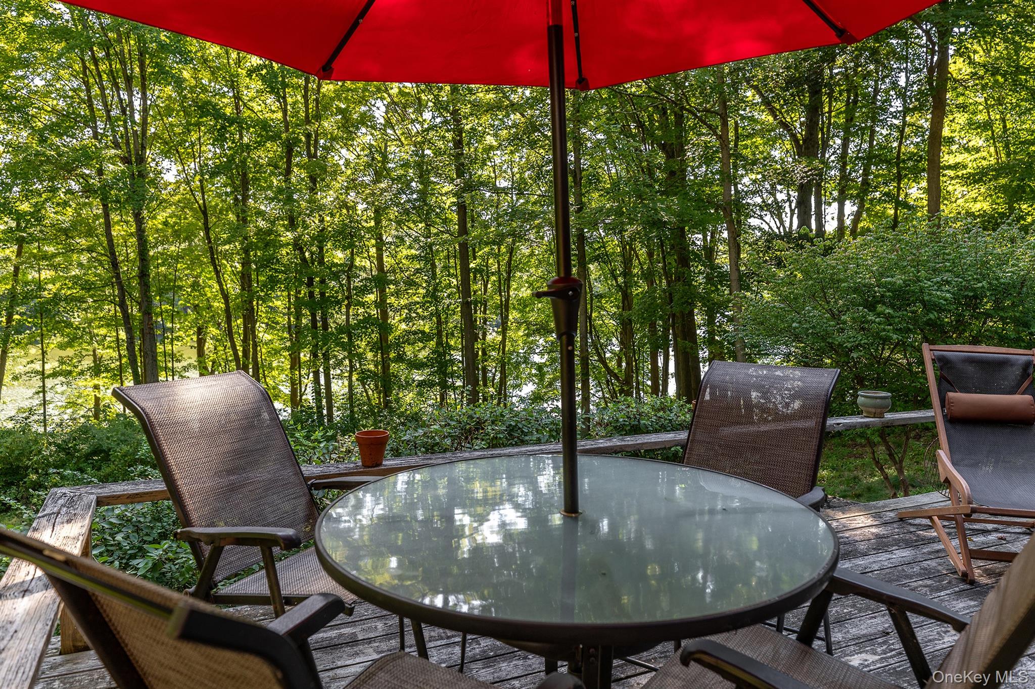 Undisclosed Address Brewster, NY 10509 - Photo 24 of 39 a view of a chairs and table in backyard
