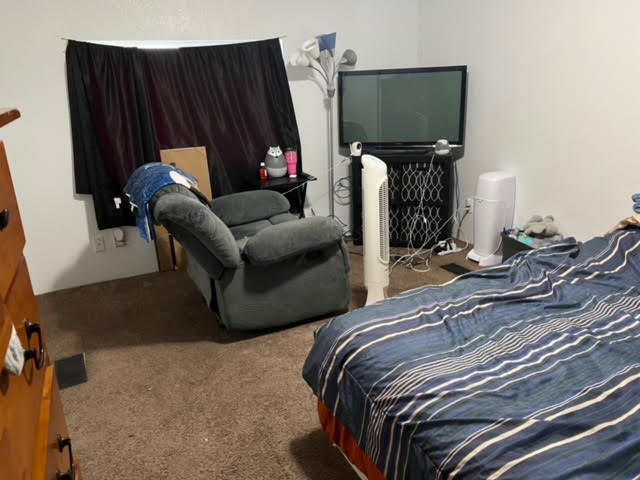 900 East Rankin Road, Unit 5 Tulare, CA 93274 - Photo 11 of 26 a bedroom with bed and flat screen tv