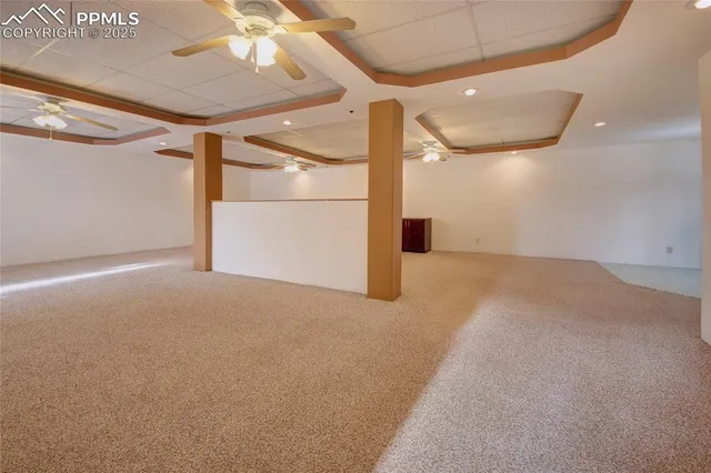 a view of a hallway with an empty room
