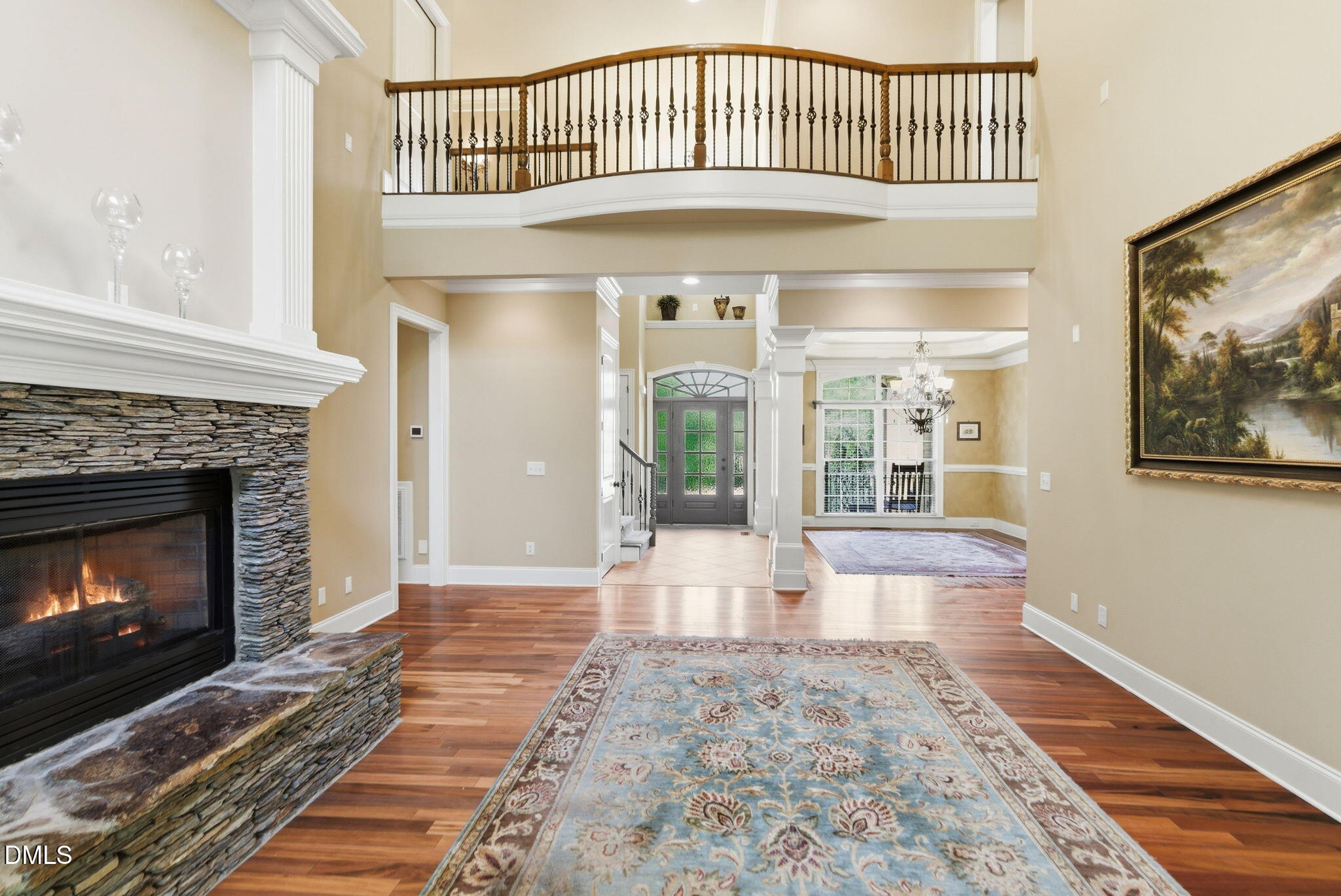 2008 Peaceful Road Wake Forest, NC 27587 - Photo 14 of 89 a view of an entryway with a fireplace