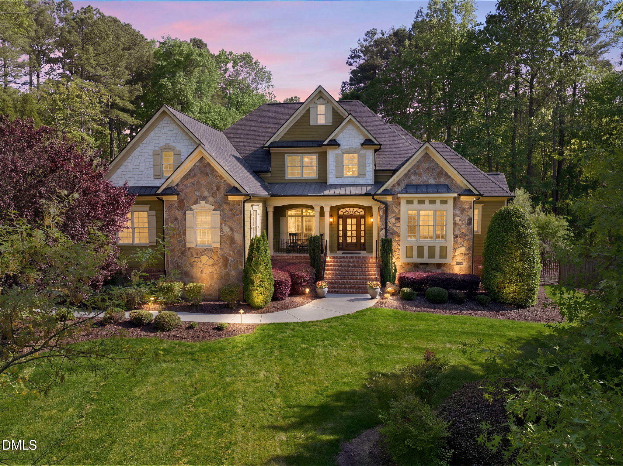 2008 Peaceful Road Wake Forest, NC 27587 - Photo 84 of 89 a front view of a house with a yard and trees