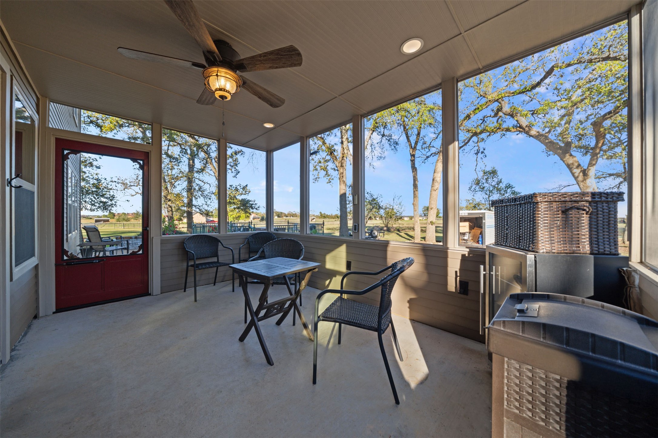 25948 Nelson Road Hempstead, TX 77445 - Photo 40 of 50 a view of a dining room with furniture a chandelier and large windows