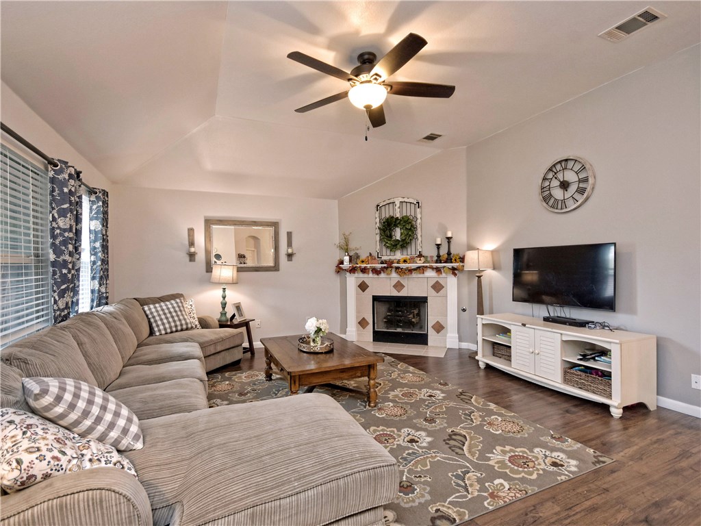 705 Ranier Lane Round Rock, TX 78665 - Photo 1 of 1 Natural gas fireplace w/ gas logs in place. Can also burn wood.