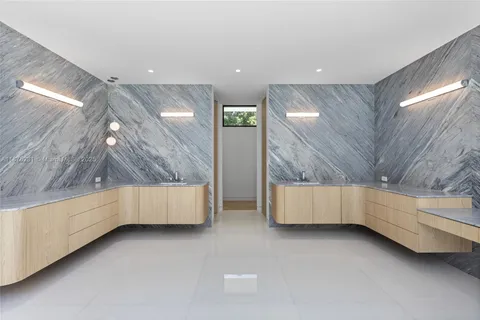 a living room with a large window