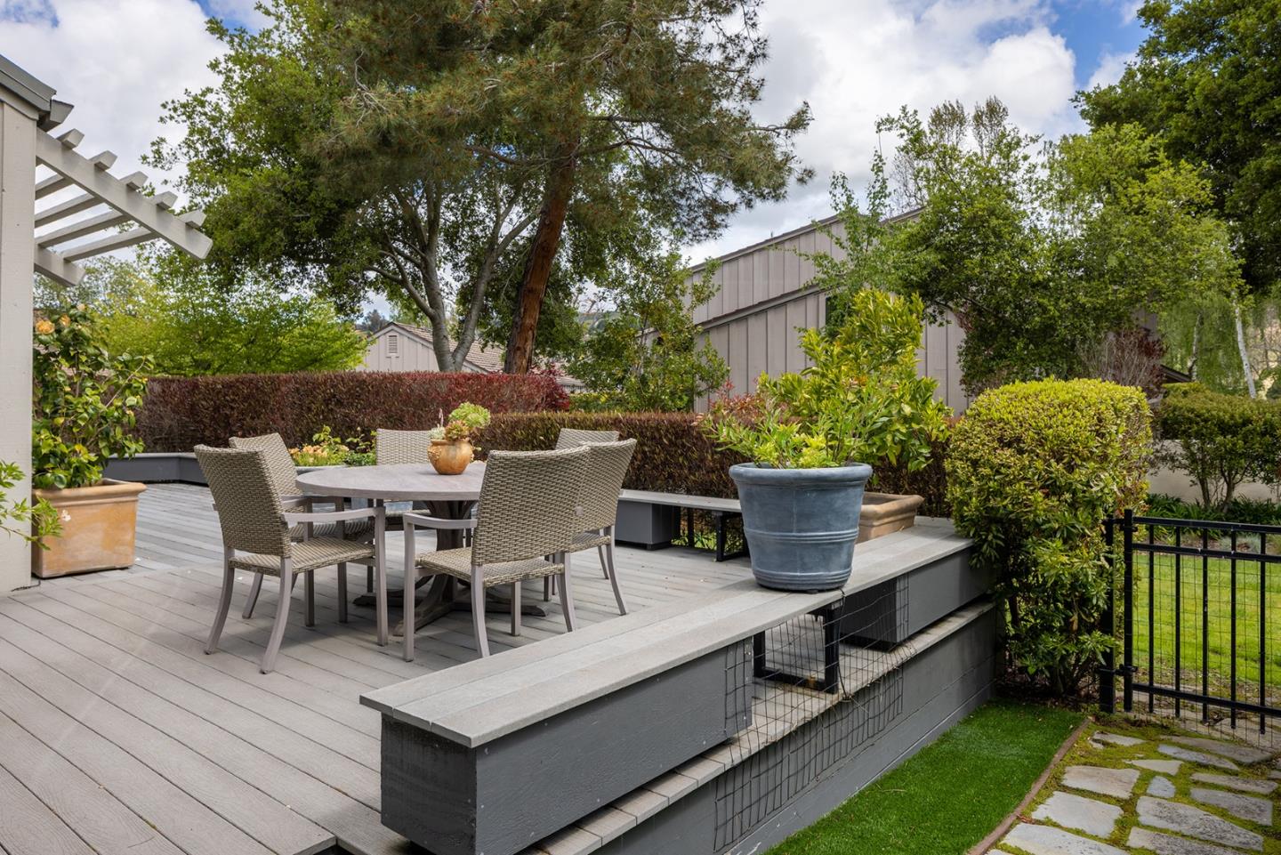 9621 Homestead Road Carmel, CA 93923 - Photo 5 of 30 a view of a tables and chairs in the patio