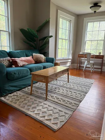 a outdoor living space with furniture