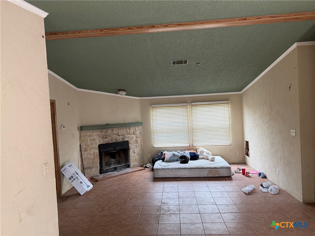 10080 Rebecca Creek Road Spring Branch, TX 78070 - Photo 13 of 16 a living room with furniture and a fireplace
