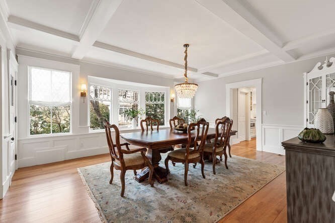 6 Hayes Avenue Lexington, MA 02420 - Photo 12 of 34 a view of a dining room with furniture window and outside view